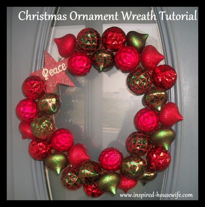 Easy DIY Christmas Ornament Wreath Tutorial Inspired Housewife