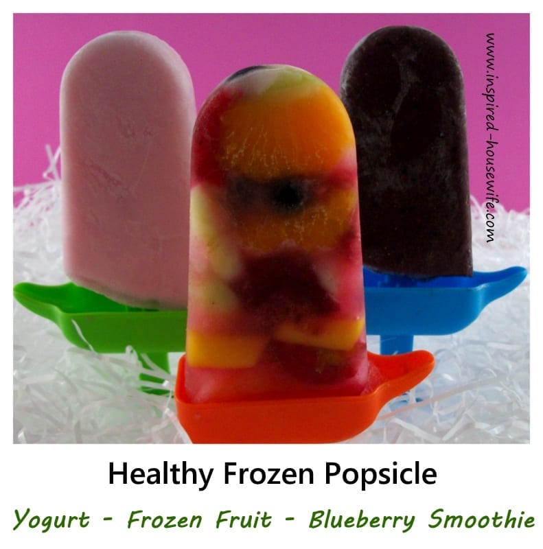 Yogurt, Fresh Fruit, Blueberry Smoothie Frozen Popsicles